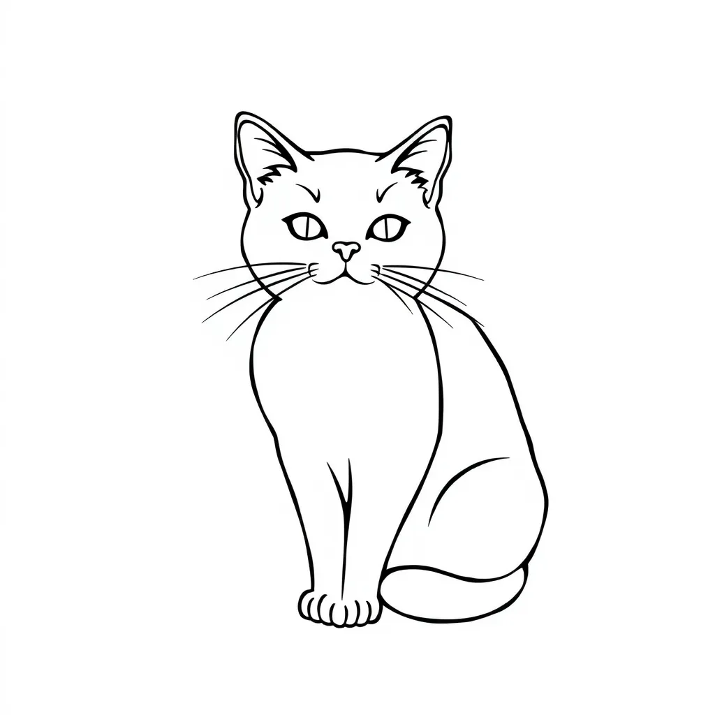 무료 고양이 색칠하기 그림 - 다양한 귀여운 고양이 색칠 도안